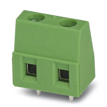 Phoenix Contact PCB Terminal Block; GMKDS 1.5/ 2-7.62; 2 Positions; 17.5A; 630V; #26 - 16; Screw w/ Tension Sleeve Connection; Green